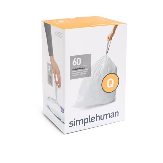 Saci de gunoi cod Q, 50-65 L/ 60 buc., plastic - simplehuman