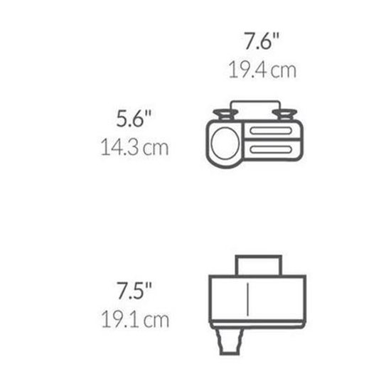 Suport accesorii de bucatarie, 3 compartimente, inox - simplehuman