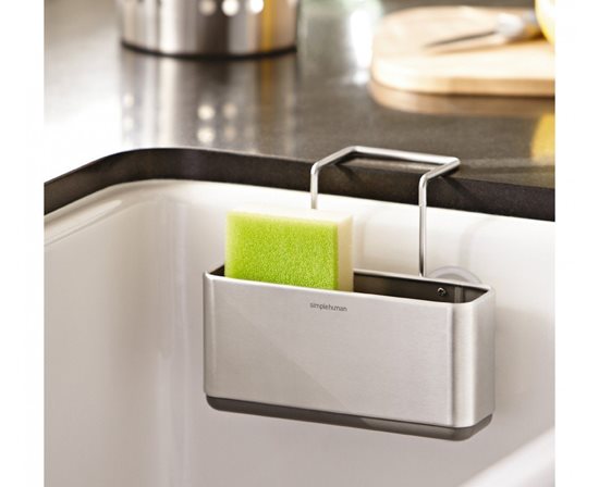 Suport accesorii de bucatarie, 2 compartimente, inox - simplehuman