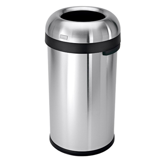 Cos de gunoi rotund, fara capac, 80 L, inox, Brushed - simplehuman