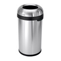 Cos de gunoi rotund, fara capac, 60 L, inox, Brushed - simplehuman