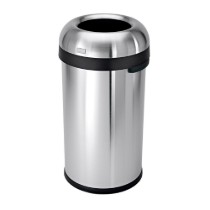 Cos de gunoi rotund, fara capac, 60 L, inox, Brushed - simplehuman