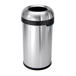 Cos de gunoi rotund, fara capac, 60 L, inox, Brushed - simplehuman