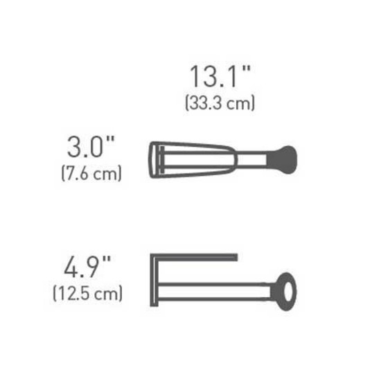 Suport rola prosoape de bucatarie, 33,3 cm, inox - simplehuman