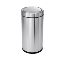 Cos de gunoi, cu capac batant, 55 L, inox, Brushed - simplehuman