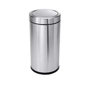 Cos de gunoi, cu capac batant, 55 L, inox, Brushed - simplehuman