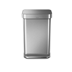 Cos de gunoi cu pedala, 45 L, inox, Brushed - simplehuman