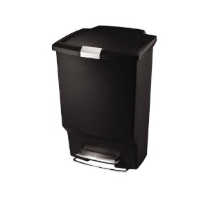 Cos de gunoi dreptunghiular, cu pedala, 45 L, plastic, Negru - simplehuman