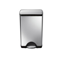 Cos de gunoi dreptunghiular, cu pedala, 38 L, inox, Brushed - simplehuman