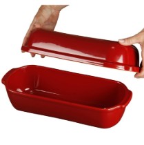 Vas pentru paine Batard, ceramica, 39x16,5cm/4,5L, Burgundy - Emile Henry