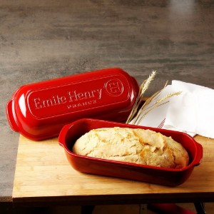 Vas pentru paine Batard, ceramica, 39x16,5cm/4,5L, Burgundy - Emile Henry