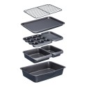 Set pentru copt 7 piese, otel-carbon, “MasterClass Smart Space” - Kitc
