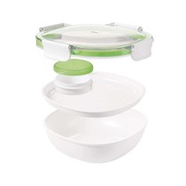 Caserola compartimentata pentru salata, plastic, 21,5 x 21,3 x 8,4 cm - OXO