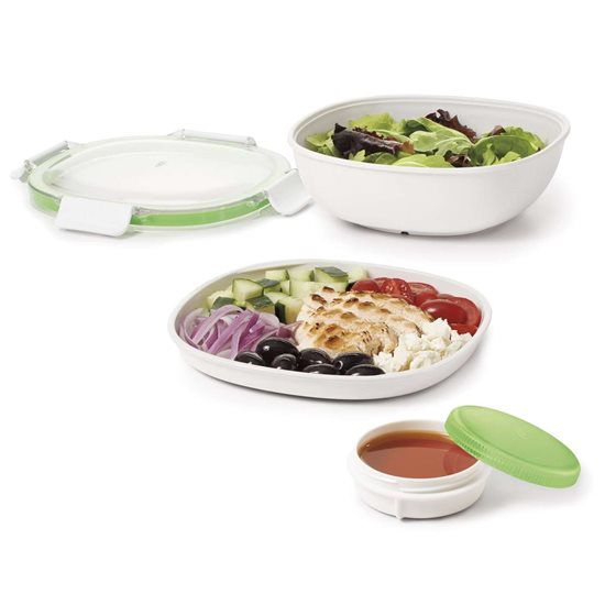 Caserola compartimentata pentru salata, plastic, 21,5 x 21,3 x 8,4 cm - OXO