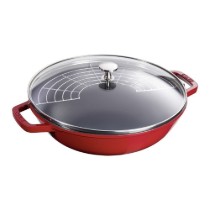 Tigaie wok, fonta, 30cm, Cherry - Staub