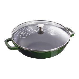 Tigaie wok, fonta, 30cm, Basil - Staub