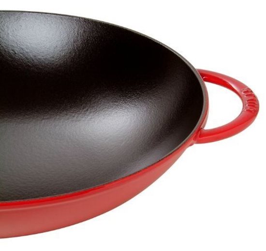 Tigaie wok, fonta, 37cm, Cherry - Staub