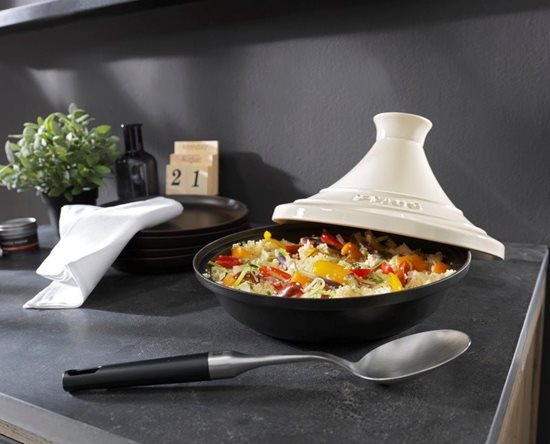 Tajine fonta, cu capac ceramic, 20cm/0,6L, Cream - Staub