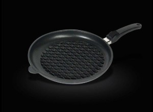 Tigaie grill perforata, aluminiu, 32 cm - AMT Gastroguss