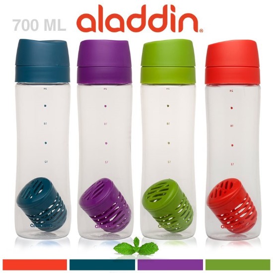 Sticla plastic cu infuzor, 700ml, Verde - Aladdin