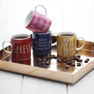 Ceasca espresso, portelan, 80ml, "Running late" - Kitchen Craft