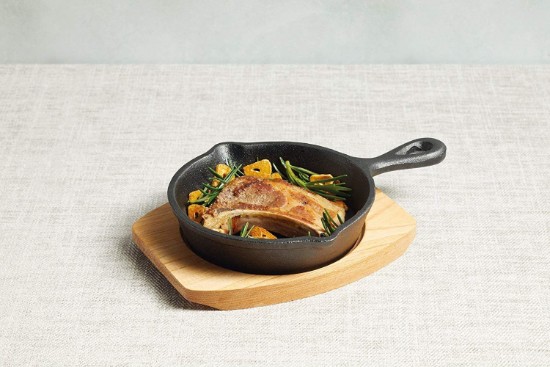 Mini-tigaie fonta, 14,5 cm, cu suport de lemn, "Artesa"  - Kitchen Craft
