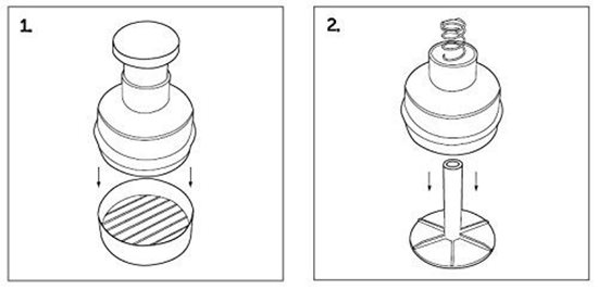 Set presa burgeri si 100 discuri cerate, 9 cm  - Kitchen Craft