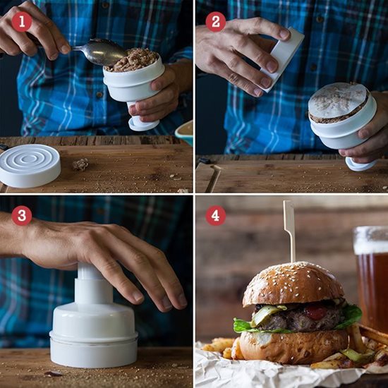 Set presa burgeri si 100 discuri cerate, 9 cm  - Kitchen Craft