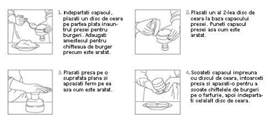 Set presa burgeri si 100 discuri cerate, 9 cm  - Kitchen Craft