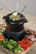 Set fondue 8 piese, fonta, Negru - MasterClass