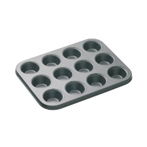 Tava 12 mini briose,  otel carbon, 26 x 20 cm, "MasterClass" - Kitchen Craft