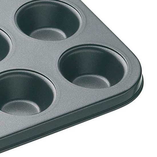 Tava 12 mini briose,  otel carbon, 26 x 20 cm, "MasterClass" - Kitchen Craft