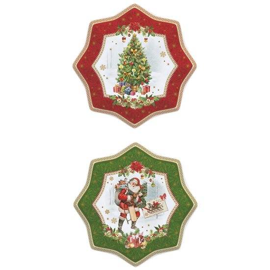Set 2 farfurii desert 20 cm "Vintage Christmas" - Nuova R2S
