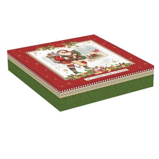 Set 2 farfurii desert 20 cm "Vintage Christmas" - Nuova R2S