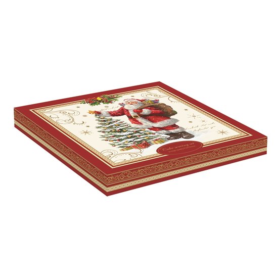 Set platou si paleta tort, portelan, 32cm, "Magic Christmas" - Nuova R2S