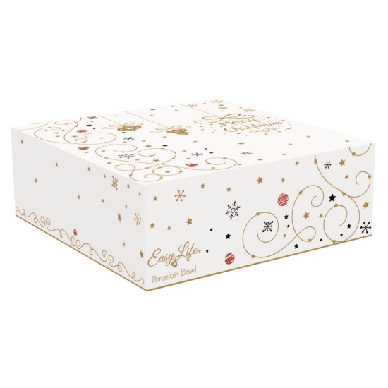 Bol stea, portelan, 15 cm, "Merry Christmas" - Easy Life