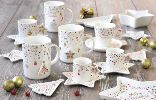 Bol stea, portelan, 15 cm, "Merry Christmas" - Easy Life