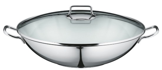 Tigaie wok, 4 piese, otel inoxidabil, 36 cm, "Macao" - WMF