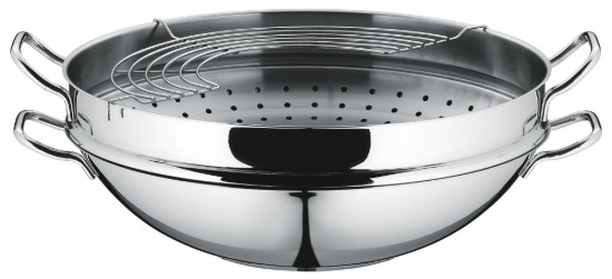 Tigaie wok, 4 piese, otel inoxidabil, 36 cm, "Macao" - WMF