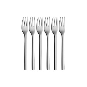 Set 6 furculite pentru desert, otel inoxidabil, 16 cm, "Nuova" - WMF