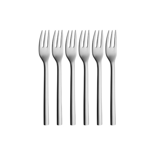 Set 6 furculite pentru desert, otel inoxidabil, 16 cm, "Nuova" - WMF