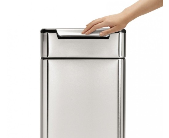 Cos de gunoi Slim, Touch Bar, 40 L, inox, Brushed - simplehuman