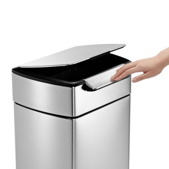 Cos de gunoi Slim, Touch Bar, 40 L, inox, Brushed - simplehuman