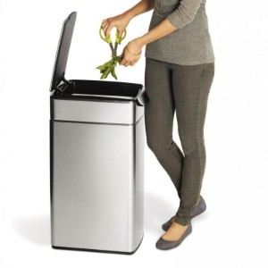 Cos de gunoi Slim, Touch Bar, 40 L, inox, Brushed - simplehuman