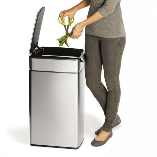 Cos de gunoi Slim, Touch Bar, 40 L, inox, Brushed - simplehuman