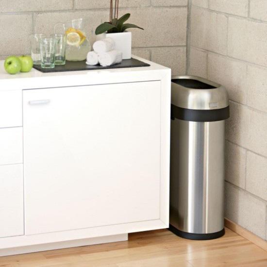 Cos de gunoi Slim, fara capac, 50 L, inox - simplehuman