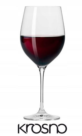 Set 6 pahare vin rosu, sticla, 450ml, "Harmony" - Krosno