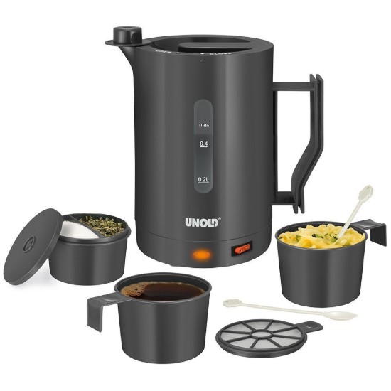 Fierbator electric de voiaj 0,5 L, 1000 W, Gri - Unold