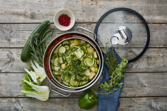 Oala inox  gatire la aburi 28 cm 5 l "Vitalis" - WMF