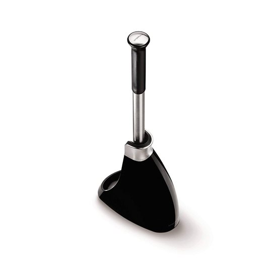 Perie cu suport, pentru toaleta, 47,2 cm, Negru - simplehuman